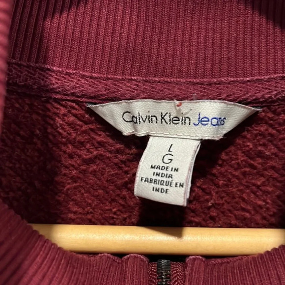 Calvin Klein 1/4 zip long sleeve sweater size large - Picture 6 of 11